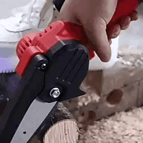 Mini Motosierra de Mano Portátil Recargable + MALETÍN + 2 BATERÍAS