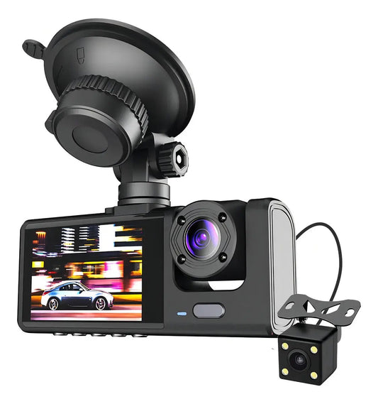DASHCAM 360° ULTRA|TRIPLE CÁMARA|FULL HD 1080 🚘📸