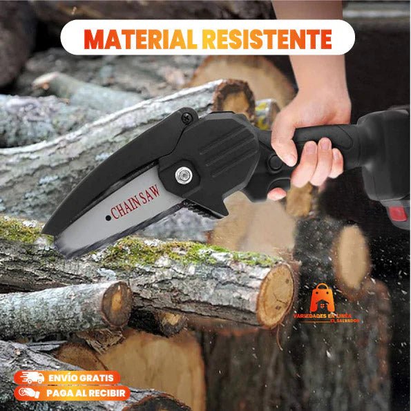 Mini Motosierra de Mano Portátil Recargable + MALETÍN + 2 BATERÍAS