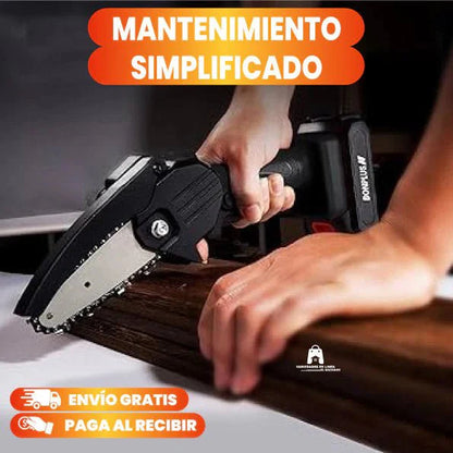 Mini Motosierra de Mano Portátil Recargable + MALETÍN + 2 BATERÍAS