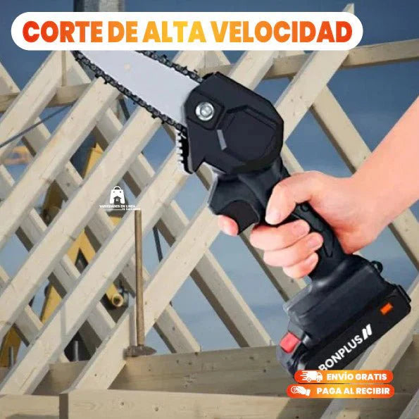 Mini Motosierra de Mano Portátil Recargable + MALETÍN + 2 BATERÍAS